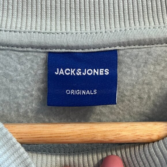 Jack & Jones Men's Joyvibe Spongy Sweat Crew Neck Pale Green Sweater Size Medium - Picture 8 of 12